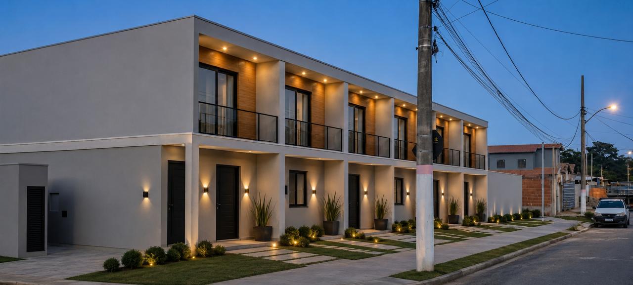 Construção de edifício moderno